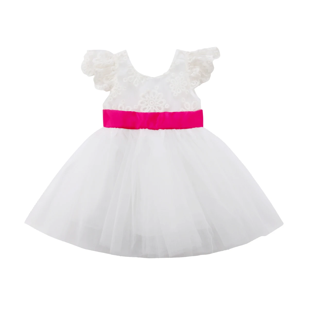 Новое поступление платье для маленьких девочек с цветами хлопковое кружевное