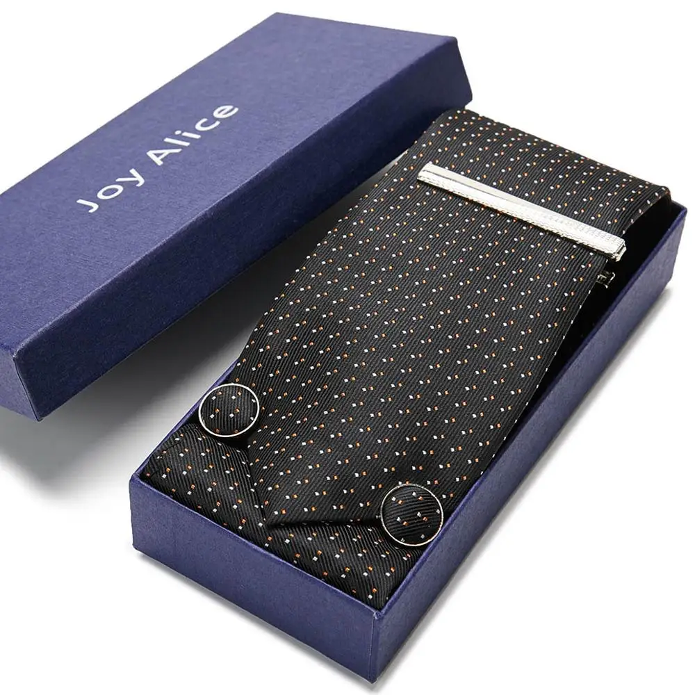 

Мужской галстук из полиэстера и шелка, жаккардовые Тканые женские наборы для официальной женской подарочной коробки