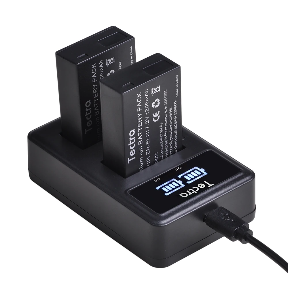 2 шт. EN-EL20 RU EL20a Батарея + светодиодный USB Зарядное устройство для цифровой камеры