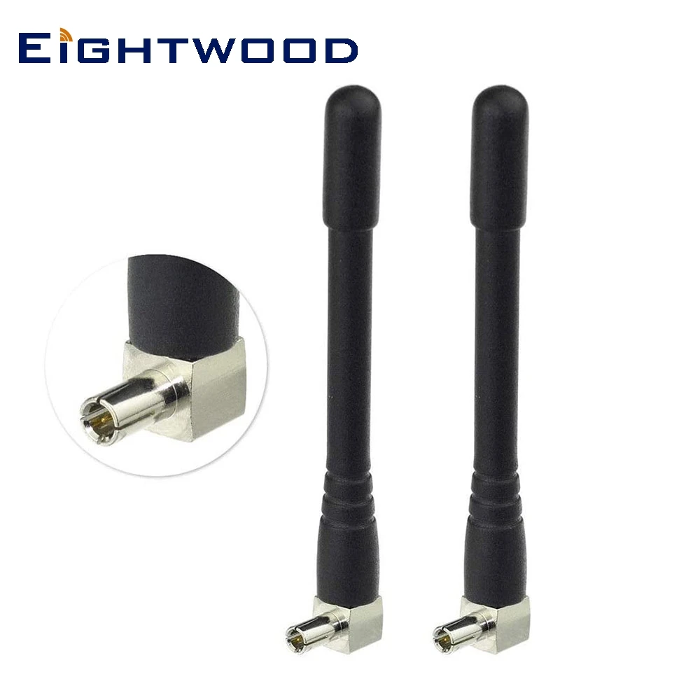 Eightwood 2 шт мини резиновая антенна TS9 4G LTE Антенна для USB модема MiFi Мобильная точка