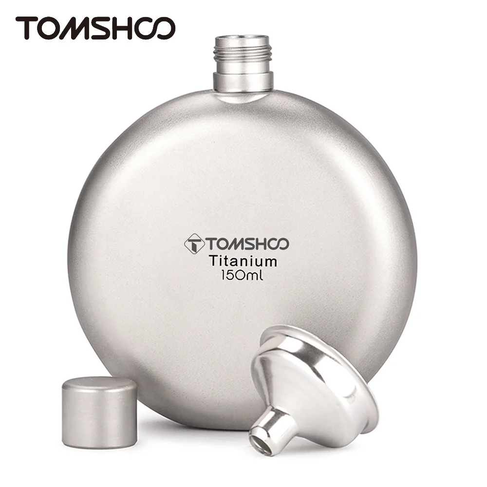 

Tomshoo 150ml Leakproof Titanium Flask Alcohol Whisky Wine Flask for Outdoor Camping Backpacking Travel Picnic Camping Supplies