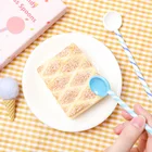 Стеклянная ложка, разноцветная палочка для размешивания, симпатичный креативный длинный руль, кофейная ложка, Подарочная коробка, набор ложек