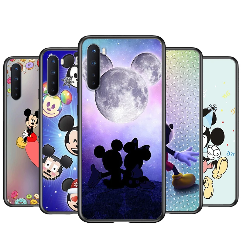 

Soft TPU Mickey Mouse Smart Shockproof Silicone Cover for OnePlus Nord N100 N10 8T 8 7T 7 6T 6 5T Pro Black Phone Case