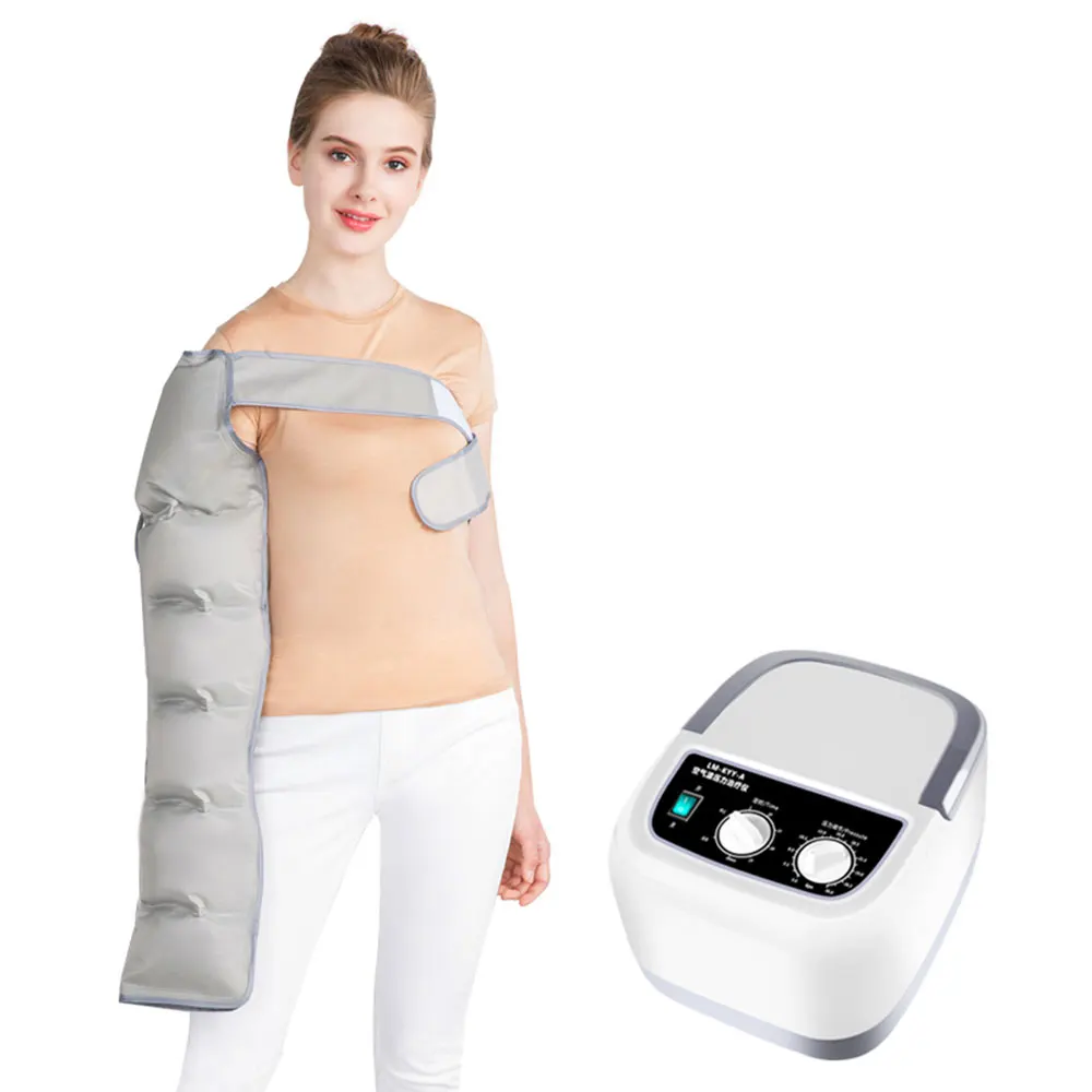 

Air Compression Massager With 6 Cushion For Abdomen and Leg Massage Blood Circulation Pump Wrap Set for Pressure Therapy