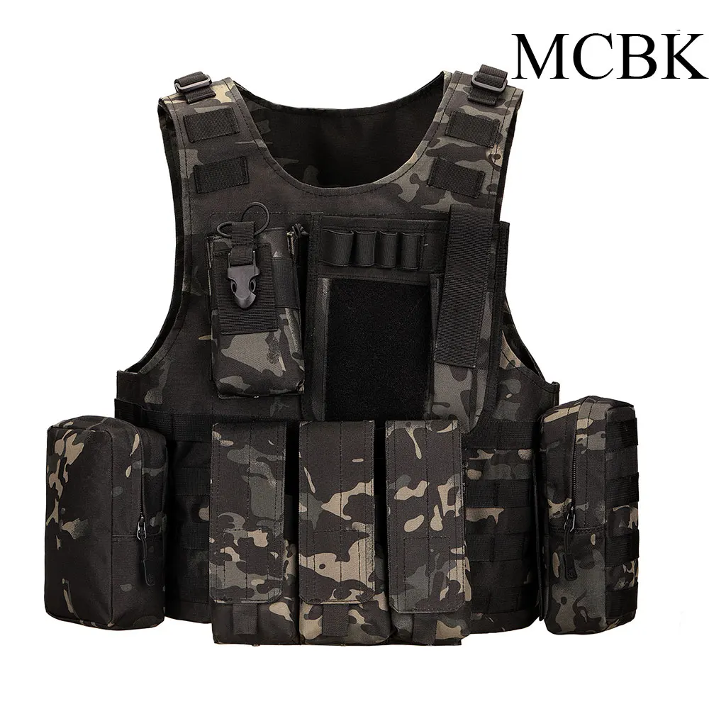 MCBK SINAIRSOFT тактический жилет страйкбол сумки милитари Регулируемый Molle защита Открытый Рыбалка Охота Пейнтбол амфибия жилет - Цвет: MCBK