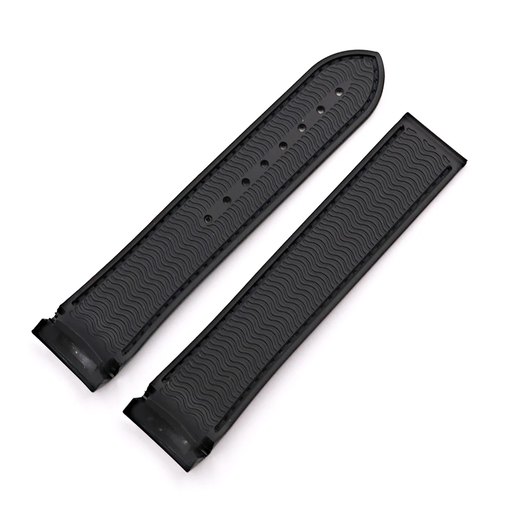 Rolamy 20mm Top Quality Orange Waterproof Silicone Rubber Replacement Wrist Watch Band Strap Belt With Clasp For Omega Seamaster