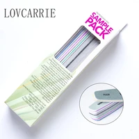 lovcarrie 6 pcsset nail file 100180 for nature acrylic nails professional nail buffers sandpaper rubbing nailfile polisher