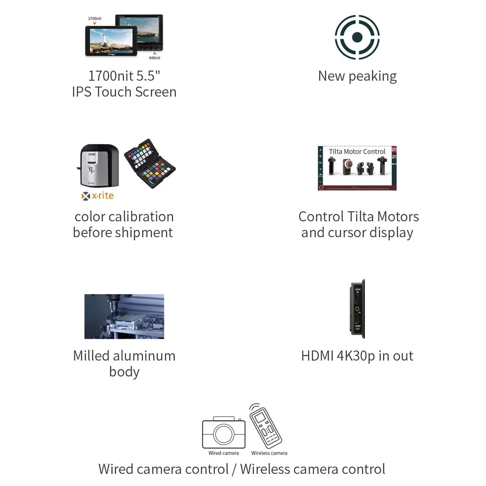 

Portkeys LH5P 5.5"Touch Screen Portable Camera Monitor|Metal Frame|Bluetooth|1700 Nit for Canon Sony Nikon BMD DSLR Cameras