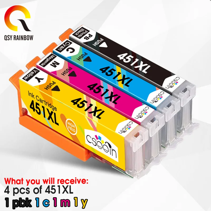 Чернильный картридж для принтера PIXMA MG6340 MG7140 MX924 IX6840 IP7240 совместим с Canon 450 451 5 шт. |