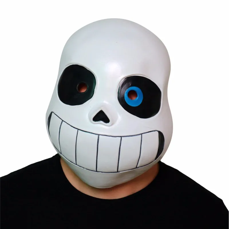 Детская и взрослая Sans Undertale Косплэй толстовки маскарадные латексные маски куртка со скелетом без бархата с капюшоном и застежкой-молнией свитер анимации игровое снаряжение - Цвет: Blue eye