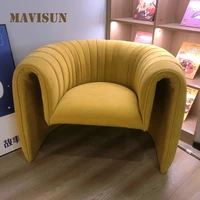 living room armchair yellow big upholstered single sofa for adults italian furniture mid century modern hotel apartment stool