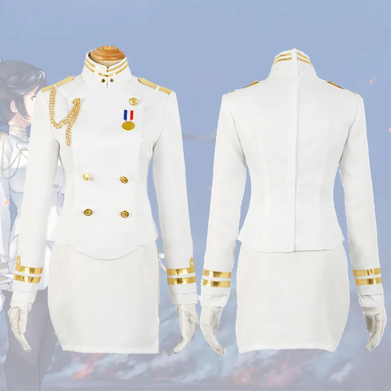 

Uwowo Game Azur Lane IJN Atago IJN Takao Cosplay Costume White Uniform Skirt Heavy Cruiser Sexy Women Dress