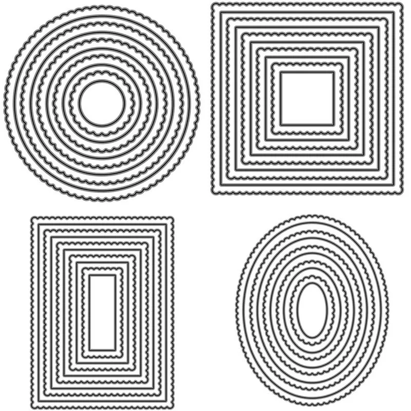 Классический стиль 4 шт. металлические режущие штампы высечки формы украшения