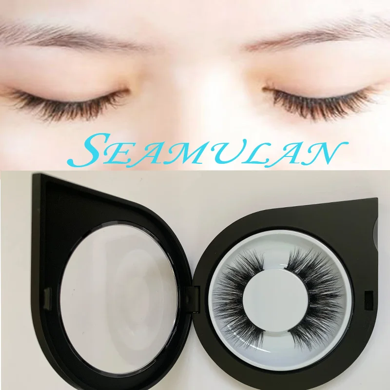 Seamulan ML024 норковые накладные ресницы 3D трехмерные многослойные крест натуральный