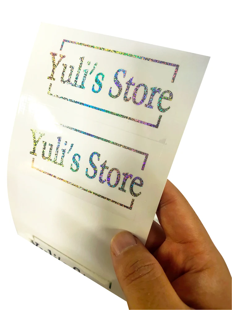 

Personalize Holographic Stickers Logo Custom Adhesive Holo Labels for Lashes Boxes
