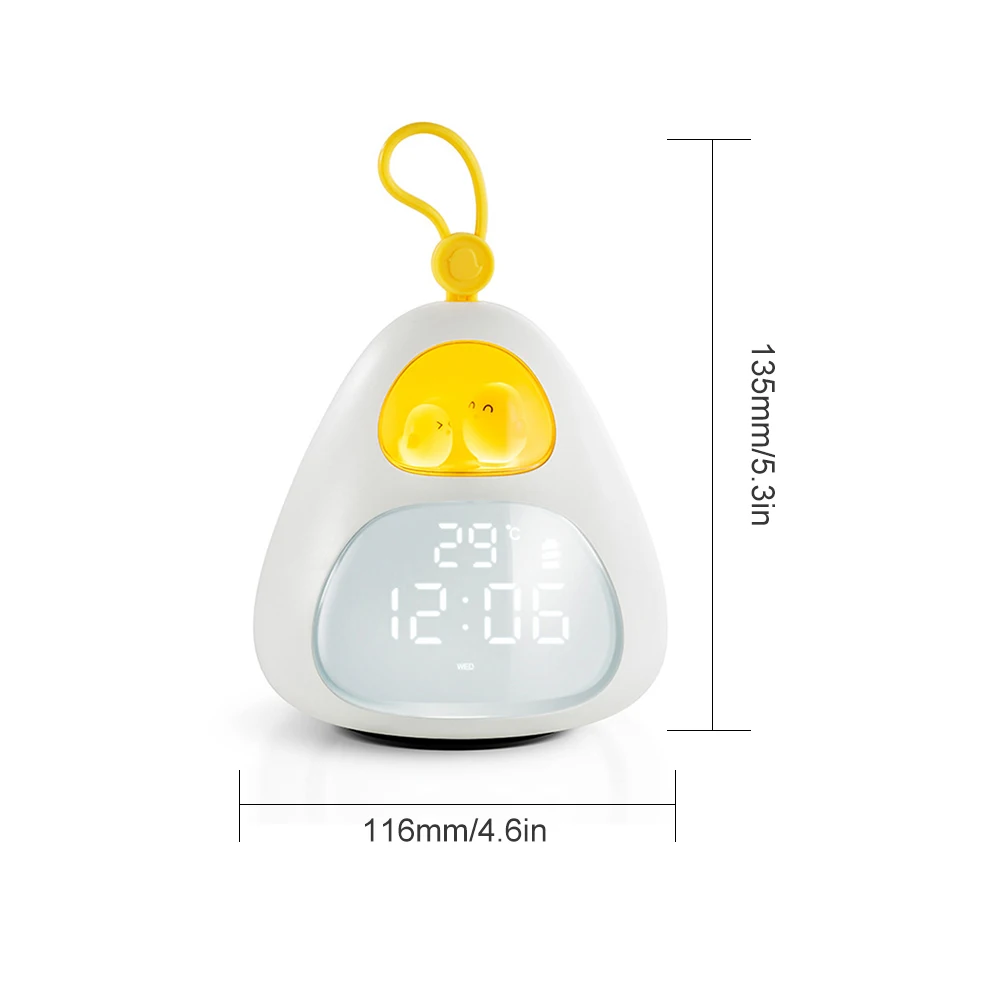 

2021 new cute animal alarm clock multifunctional bedside voice control night light snooze chargeable child alarm clock
