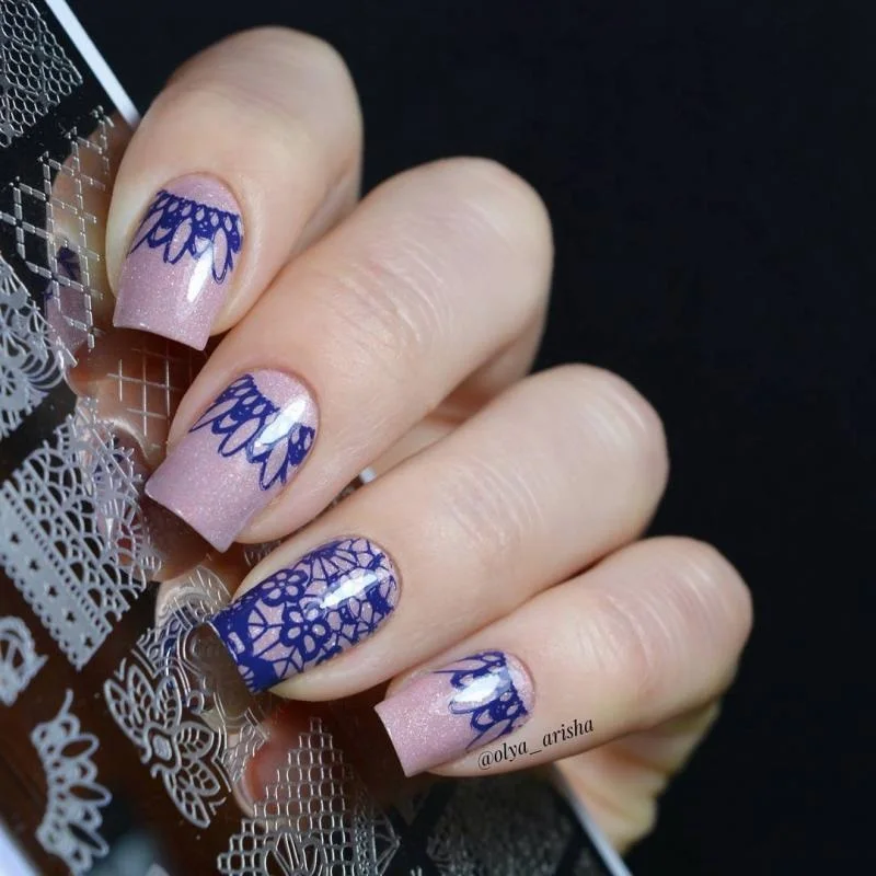 Кружевной Цветочный узор для ногтей BORN PRETTY печатная пластина дизайна шаблон