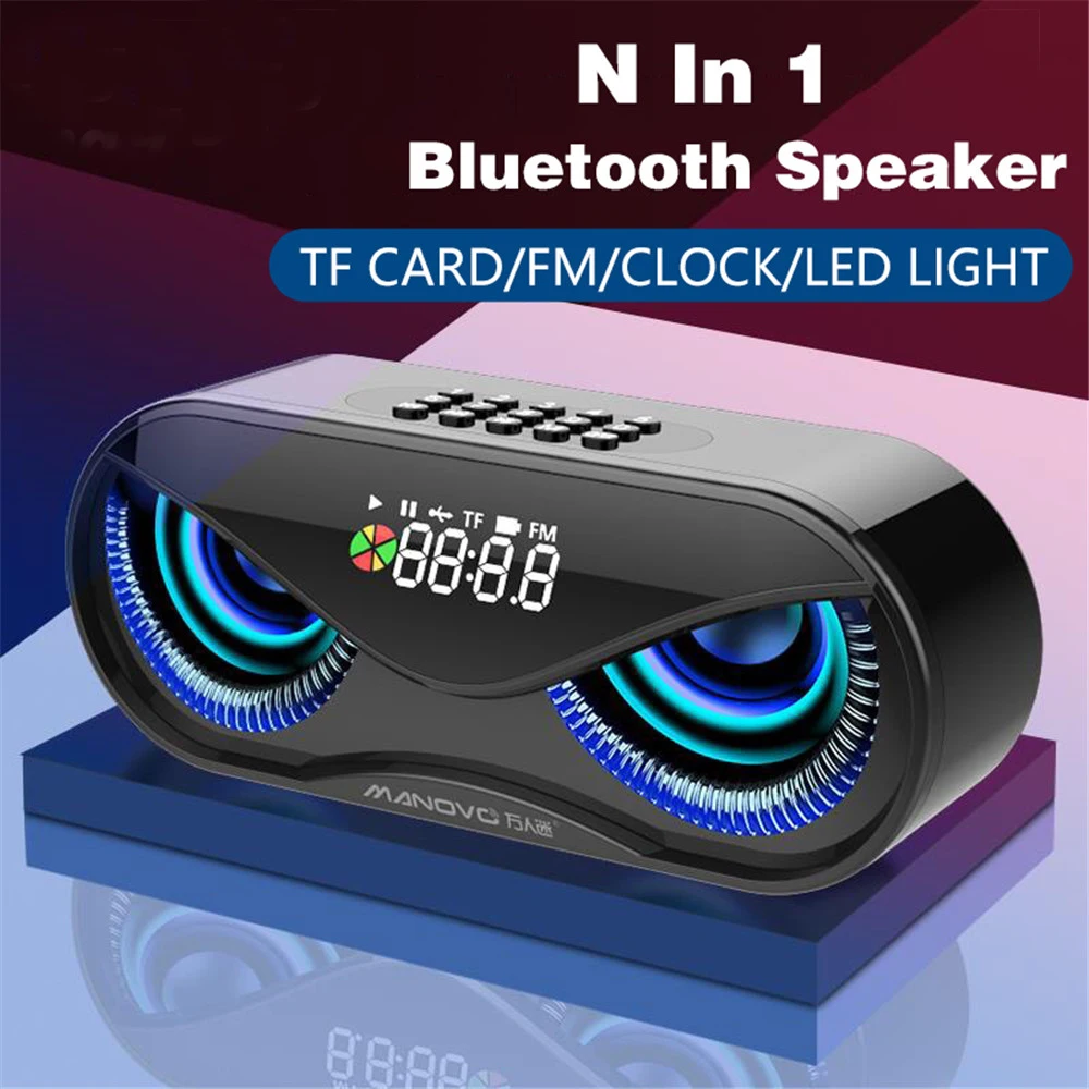 M6 Cool Сова Дизайн Bluetooth динамик светодиодный беспроводной громкий FM радио