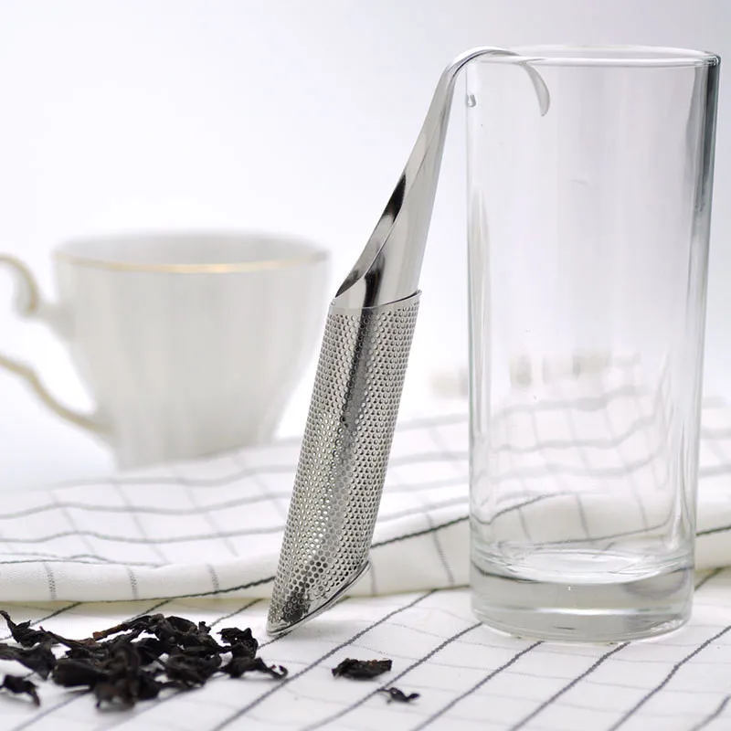 

Tea Strainer Stainless Steel tea Ware Hanging Pipe Handle Tea Maker Tea Leakage Tea Filter Tea Spoon Filter Kitchen Accessories