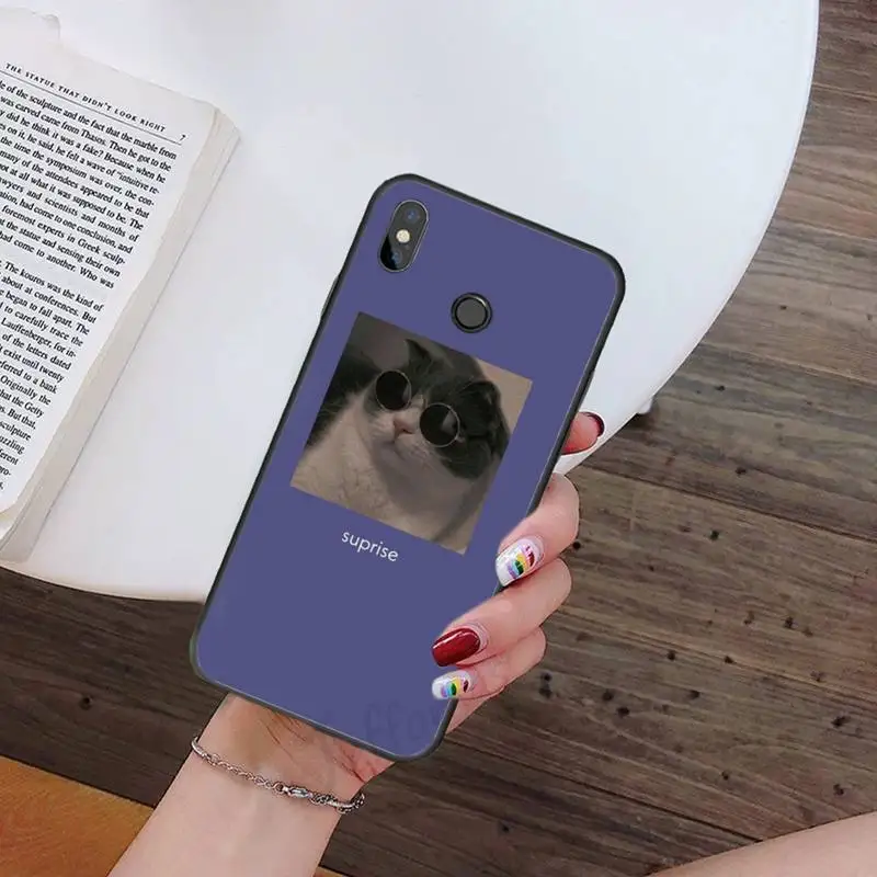

Funny animal cat Literary aesthetics Phone Case For Xiaomi Redmi note 7 8 9 t k30 max3 9 s 10 pro lite