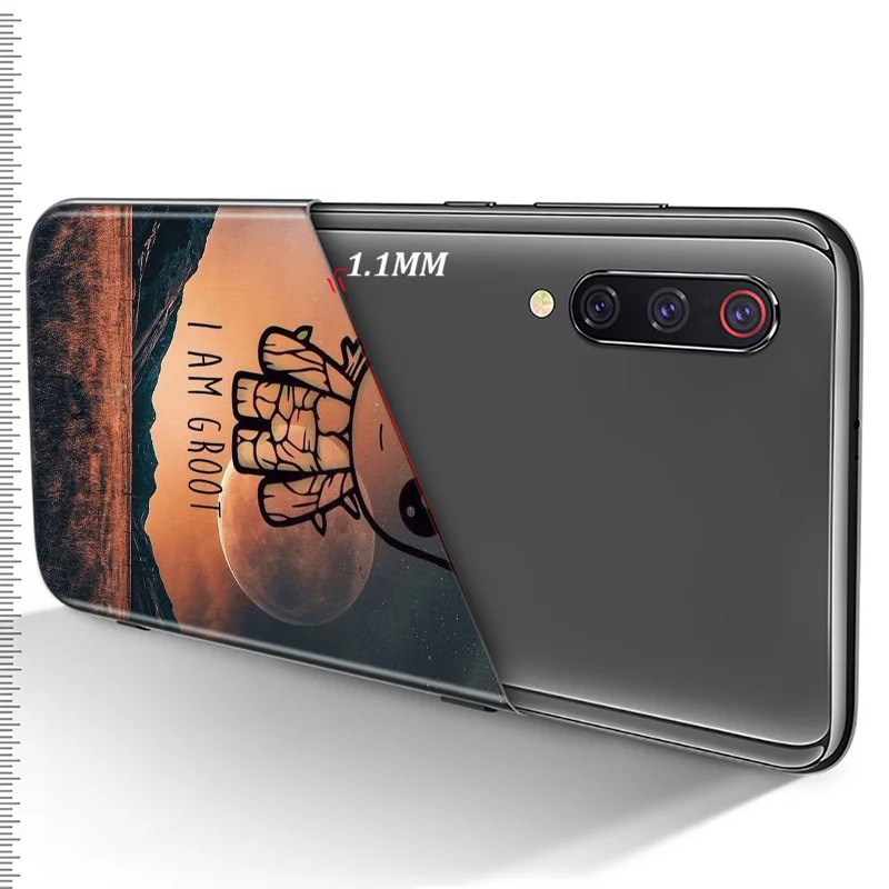 

Marvel Super Hero Avengers Groot For Xiaomi Mi 11 11i 10T Note 10 9T 9 SE 8 Lite Pro Ultra 5G Soft TPU Silicone Black Phone Case