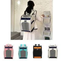 mesh dog cat carrier bag breathable space capsule astronaut travel bag portable transparent outdoor small cat carrier pet backpa
