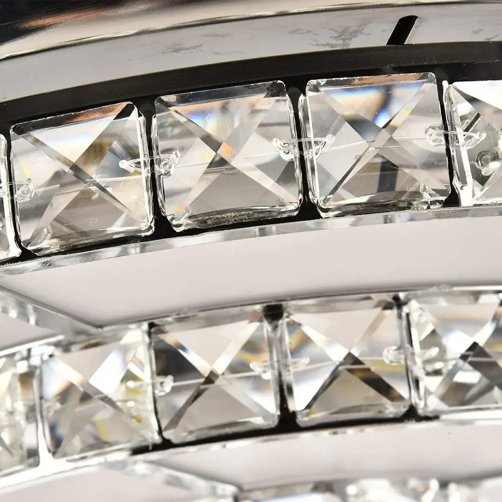 Современная хрустальная люстра 42 дюйма потолочный вентилятор светодиодный