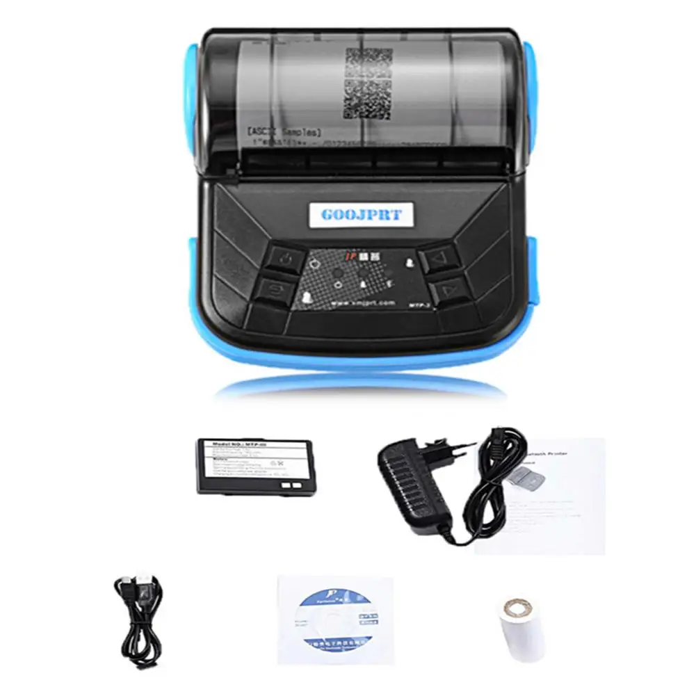Мини беспроводной термопринтер 80 мм Портативный USB принтер чеков билета POS для IOS