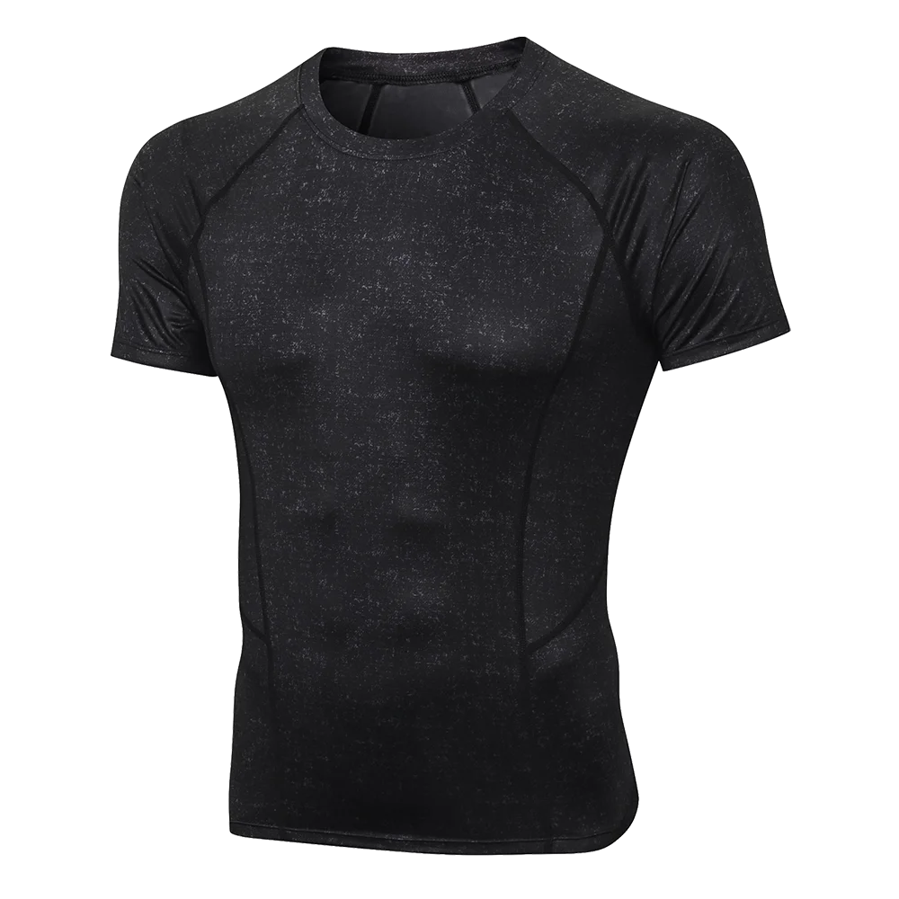 

Мужская спортивная футболка с коротким рукавом, для бега, спортзала, тренировок, фитнеса, бодибилдинга, быстросохнущая спортивная майка, 2020