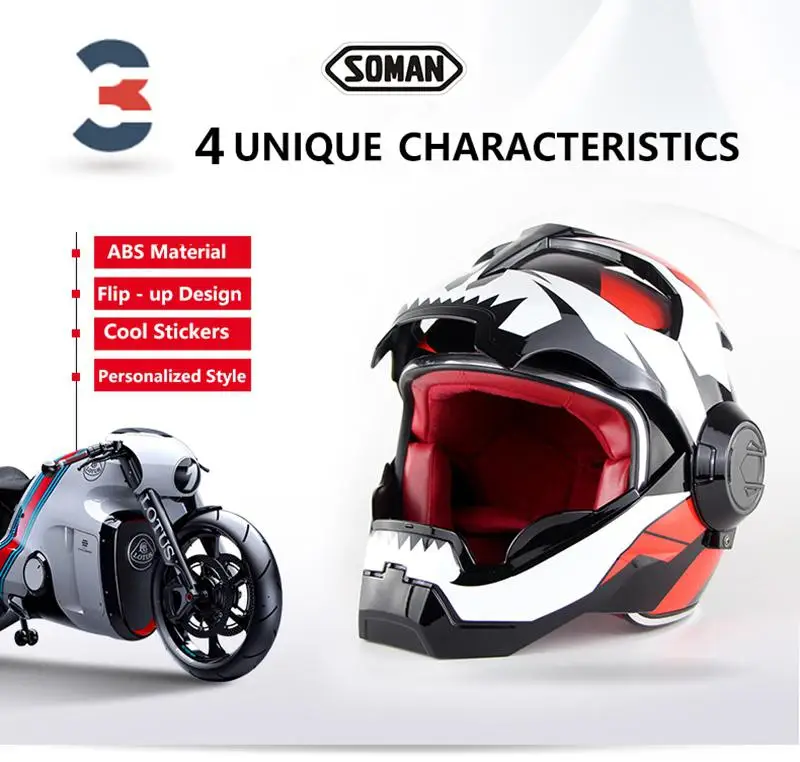 

HiMISS Unique Style Motorcycle Helmet Vintage Retro Racer Head Protector Moto Full Face Helmet