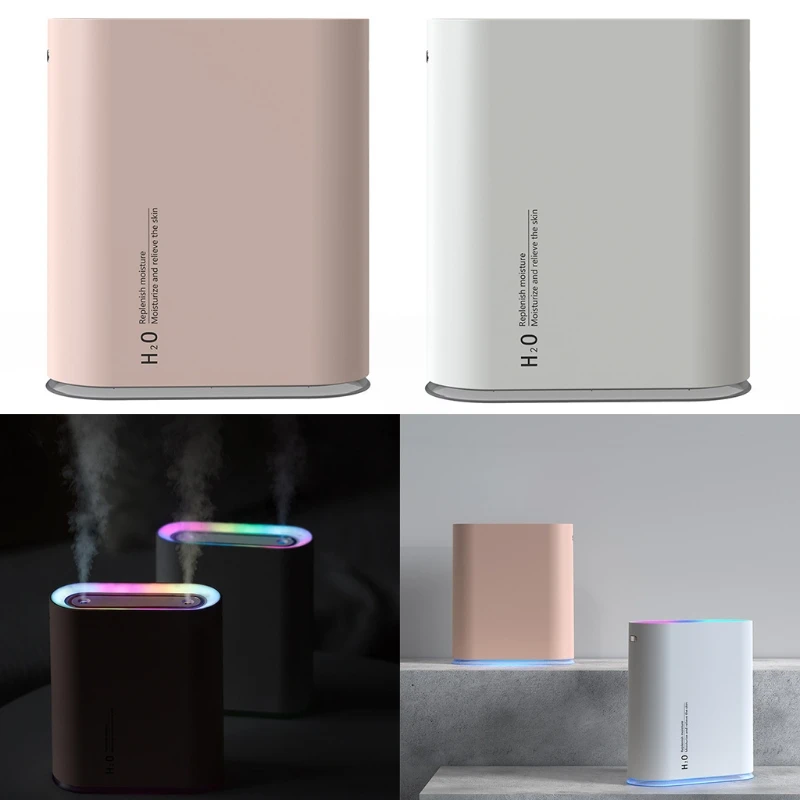 

1000ml Electric Humidifier Air Humidifiers 2 Spray USB Rechargeable Wireless L69D