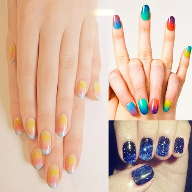 Инструмент для стемпинга ногтей градиентный цветной штамп дизайна скребок с