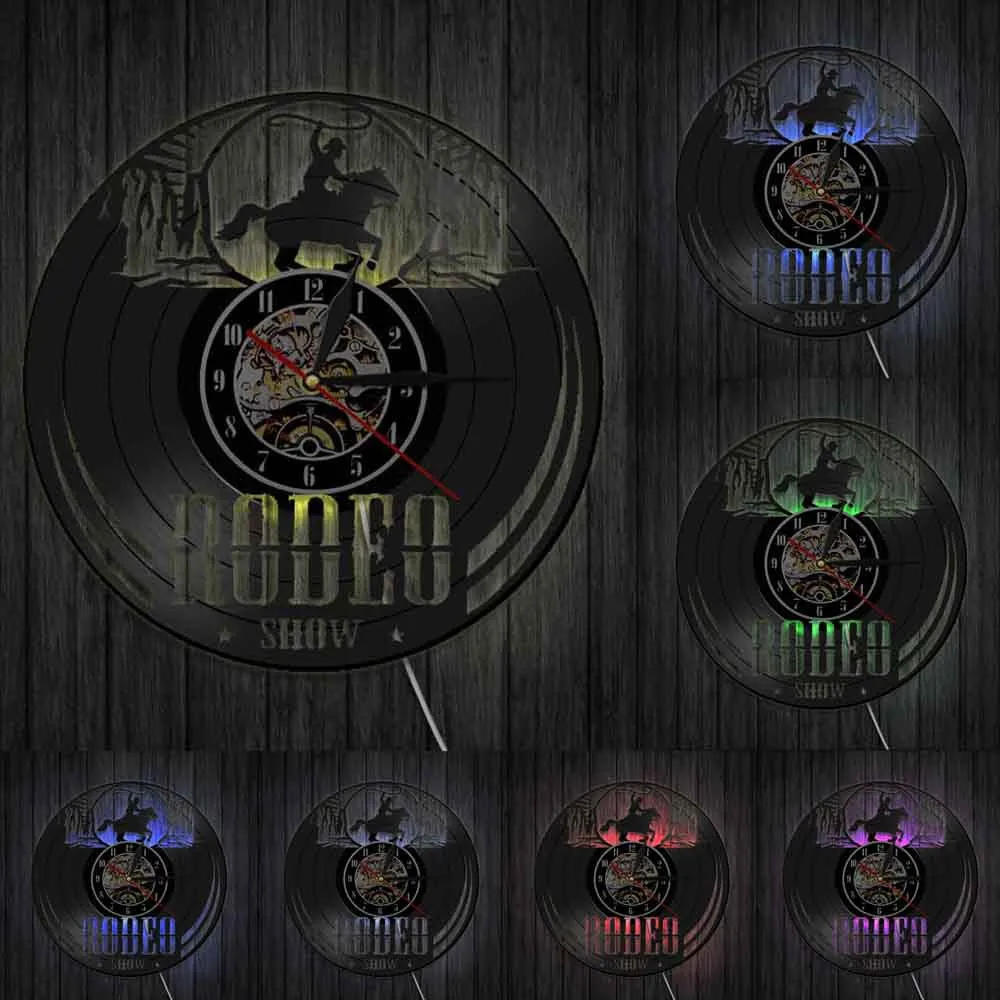 Настенные часы Freedom Rider Rodeo Guy винтажные ковбойские настенные с виниловой