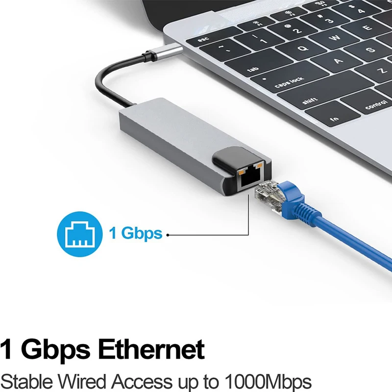 Док-станция tebe USB USB-C/HDMI Gigabit LAN Ethernet многофункциональный концентратор c для Macbook Dell