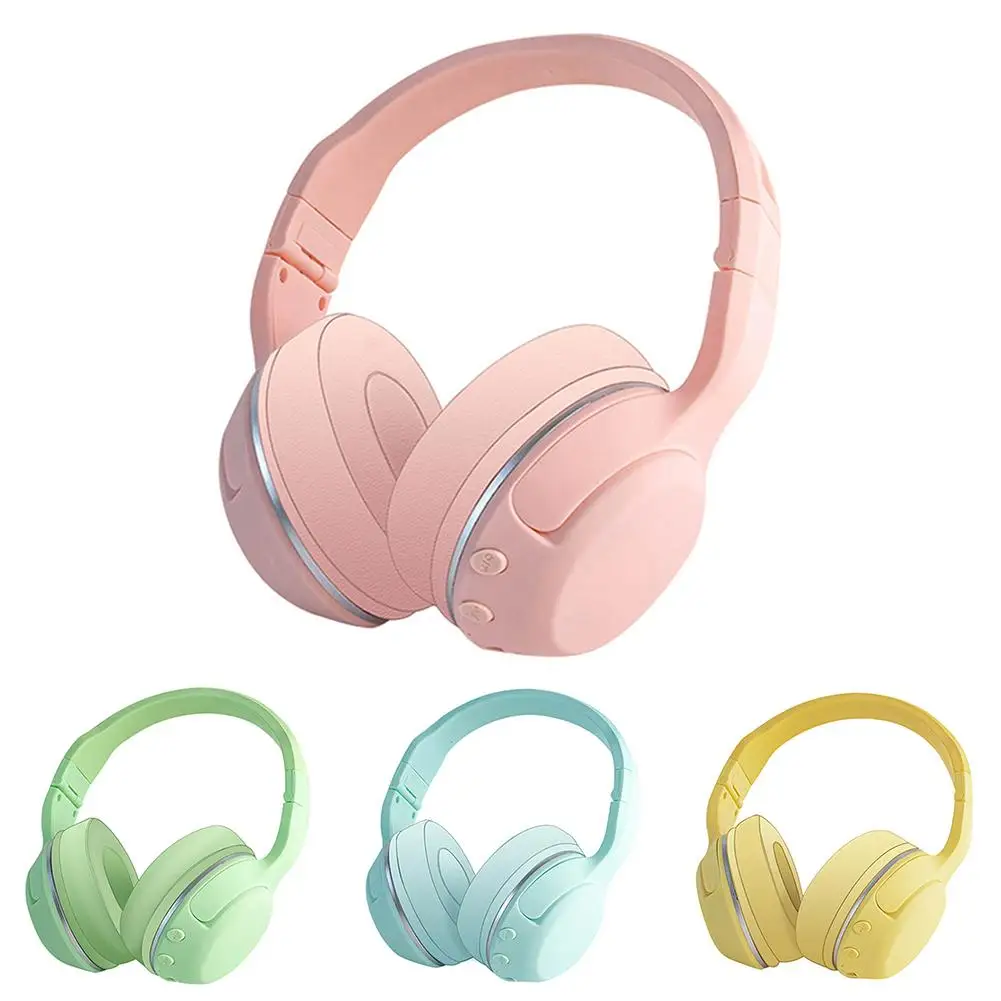 

Wireless Bluetooth Solid Color Music Gaming Headphone Stereo Headset with Mic Deep Bass Music Gaming Over Ear Headset Best Gifts