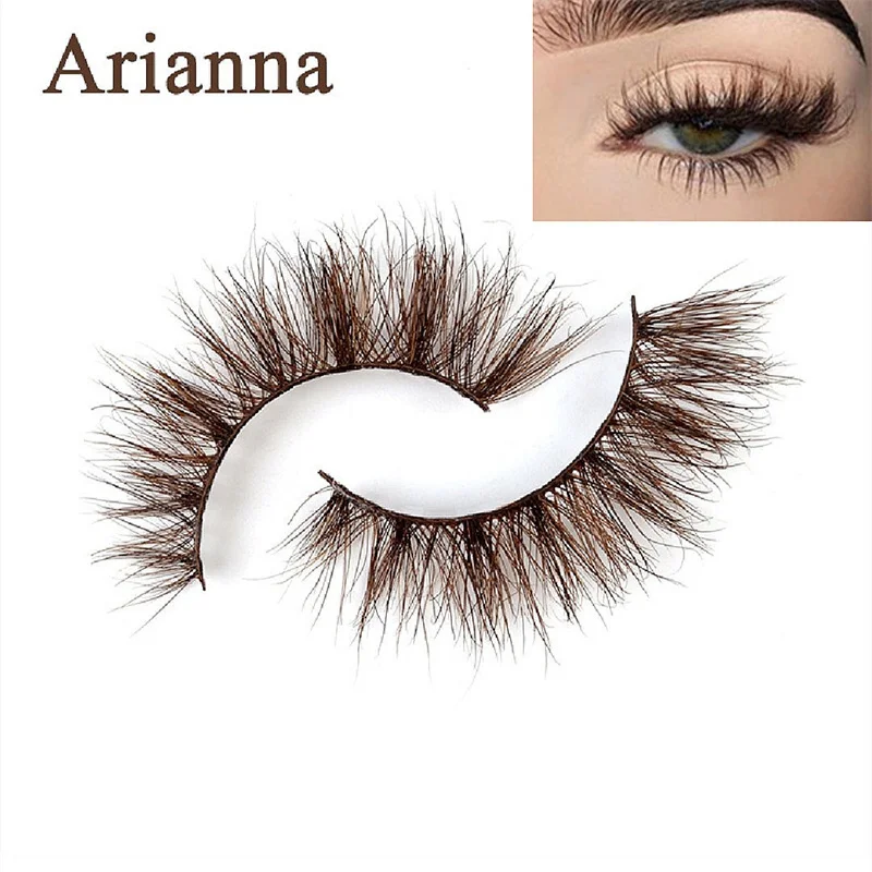 Новые черные/коричневые 3d норковые ресницы желтого цвета натуральные длинные