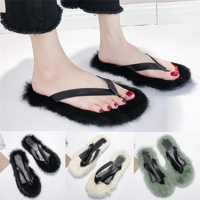 Роскошные Тапочки Модные Женские однотонные вьетнамки на плоской подошве