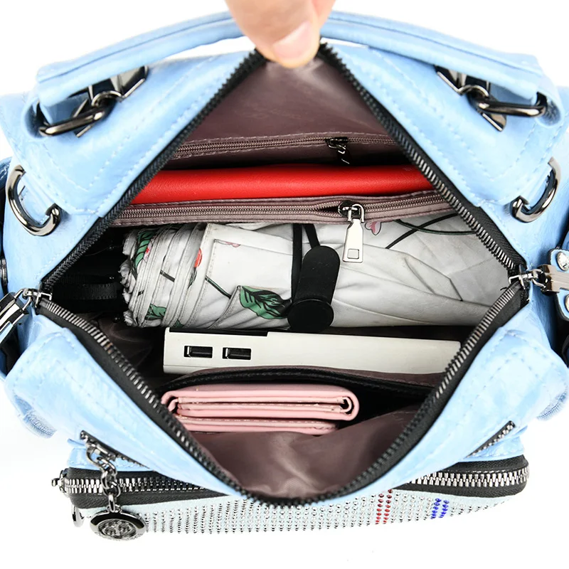 

YILIANThree new pillow bags, broadband European cargo hot diamond bags, handbags, , and Boston ladies bags for 2020