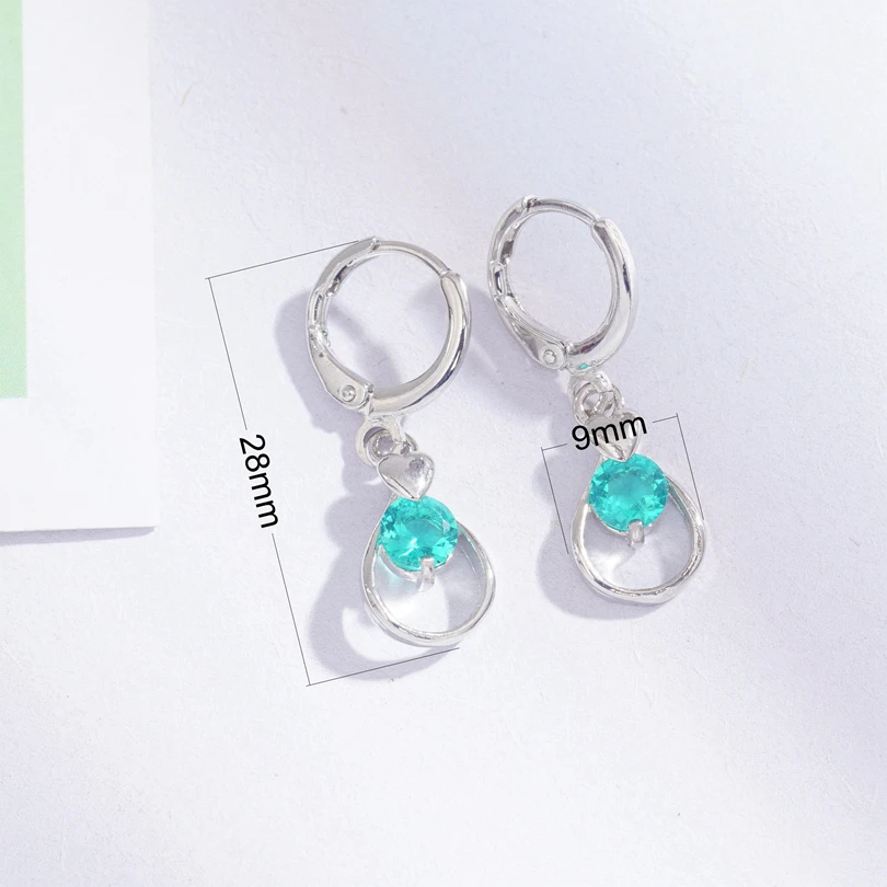 Новые маленькие висячие серьги с кубическим цирконием для женщин Кристальные