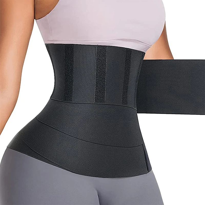 

Sexy Waist Trainer For Women Sauna Wrap Trimmer Belt Body Shaper Invisible Bandage Tummy Wrap Plus Size Shapewear Black 3M 4M 5M