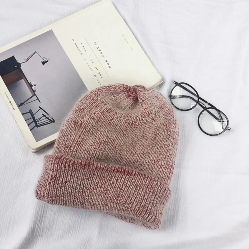 Зимняя шапка для женщин лыжная модные вязаные теплые Повседневные шапки из