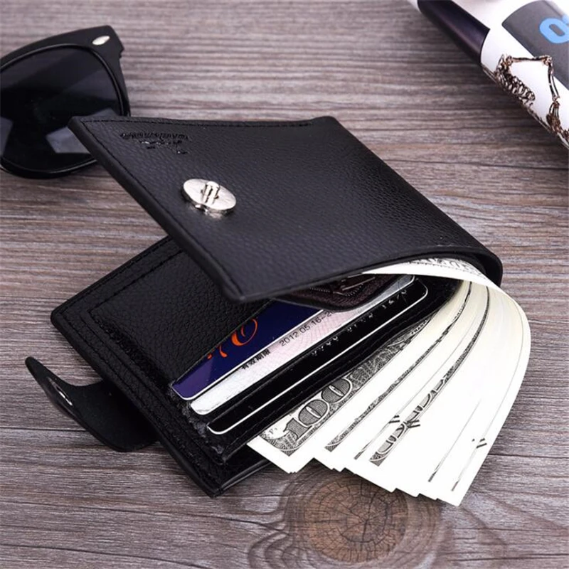 

Hot Multifunction Purse Men Small wallet PU Leather Short Men's Wallet Male Card Holder Money Bag Portefeuille Homme carteira
