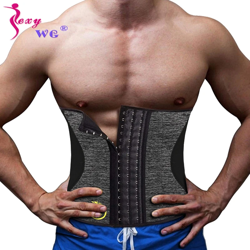

SEXYWG Men Waist Trainer Slim Body Shaper Waist Suppot Neoprene Sauna Shapewear Weight Loss Belt Slimming Underwear Fajas Corset