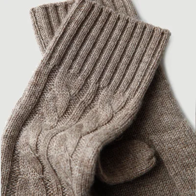 Комплект из трех предметов кашемировая шапка шарф перчатки вязаная теплая