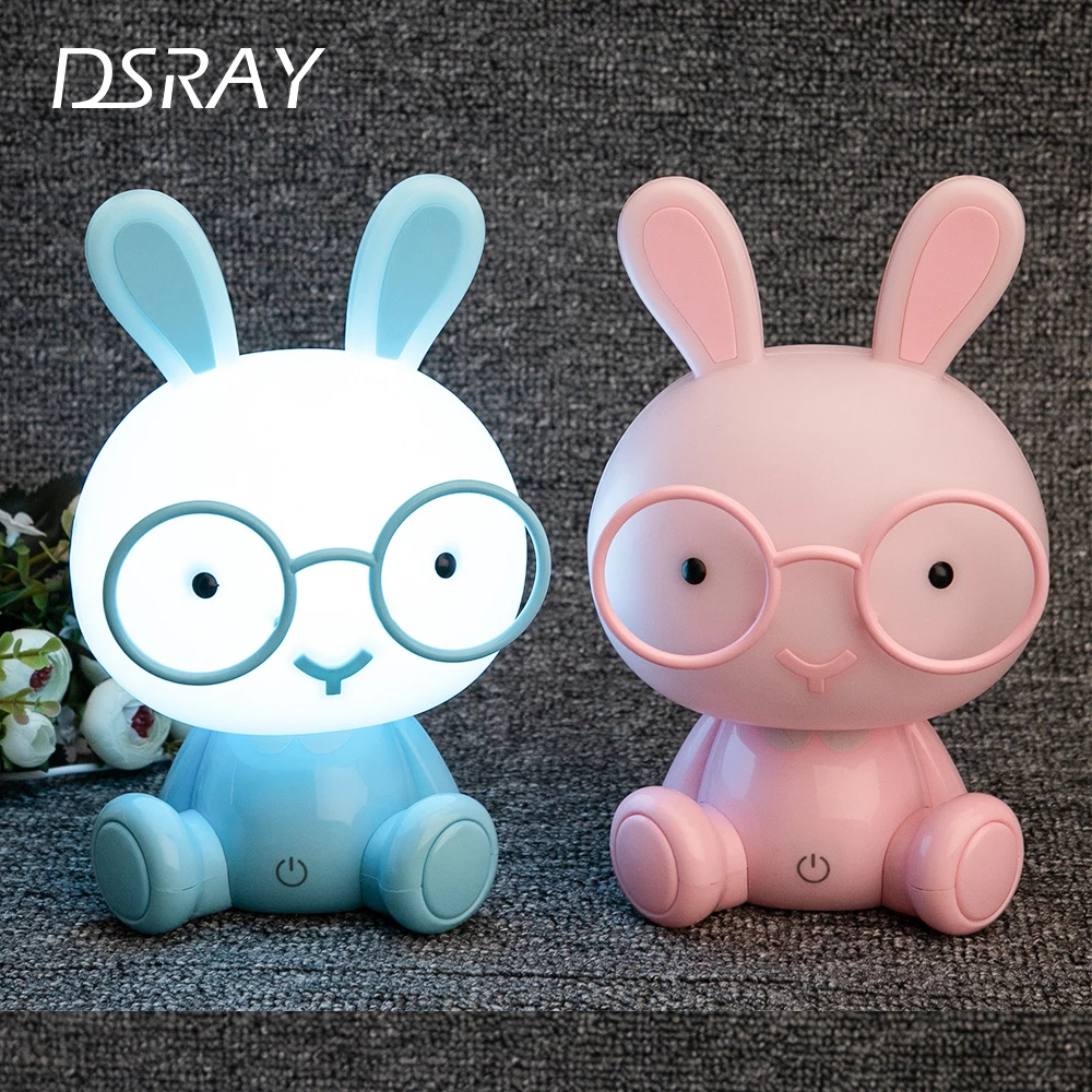 Ночсветильник в виде симпатичного кролика светодиодный ночник для кабинета