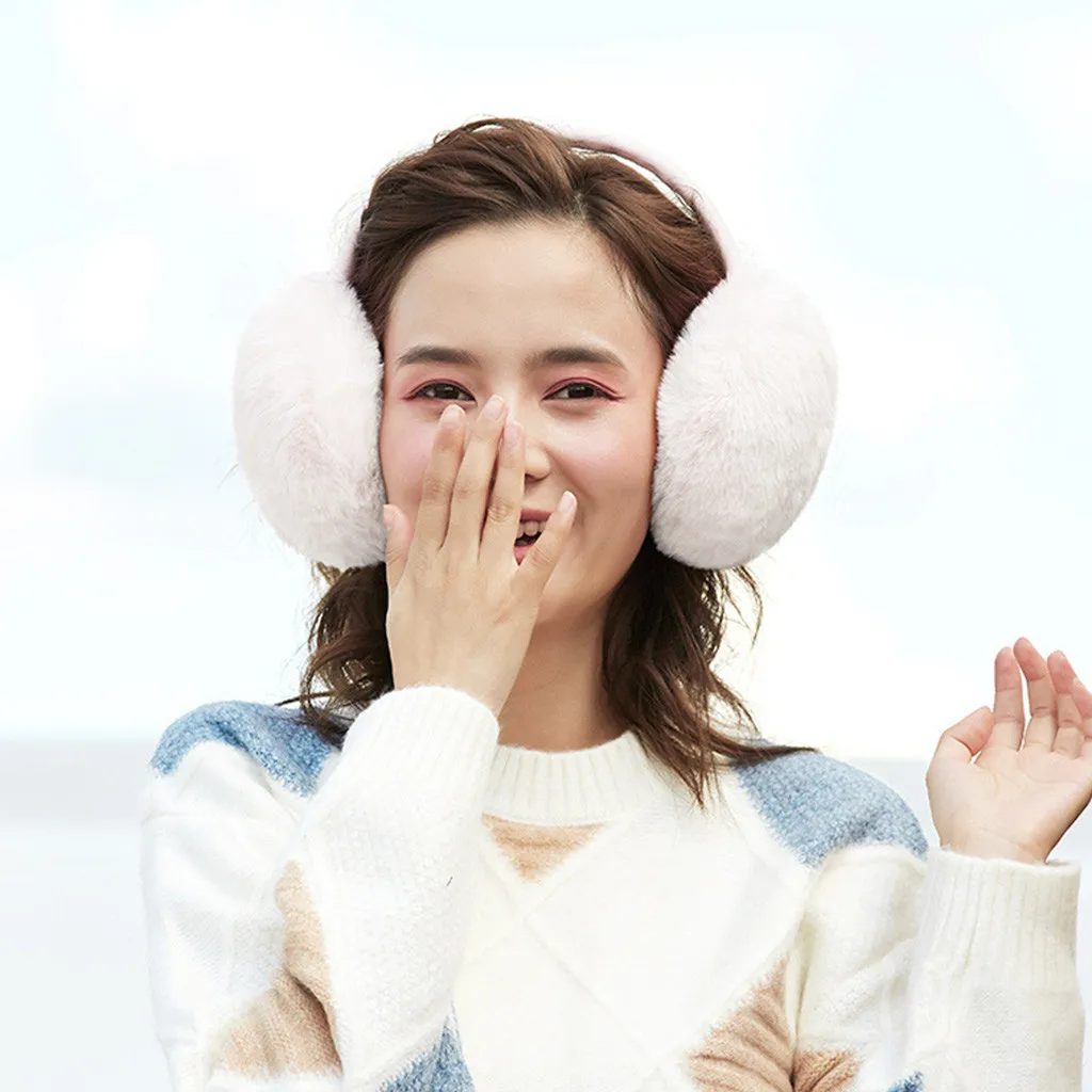 Складные наушники зимние теплые ветрозащитные плюшевые для мужчин и женщин