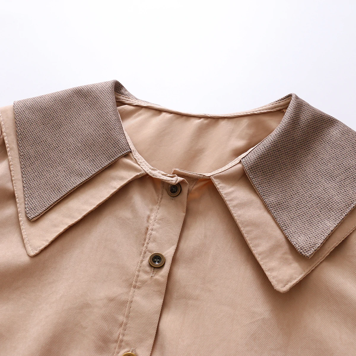 Новая женская Вельветовая однотонная блузка с длинным рукавом рубашка двойным