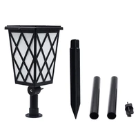 abs outdoor waterproof fence lamp solar powered garden decor pathway easy install landscape rustproof auto on off led post light