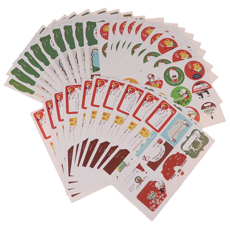 120 шт./лот новогодняя елка снеговик круглые самоклеящиеся уплотнительные