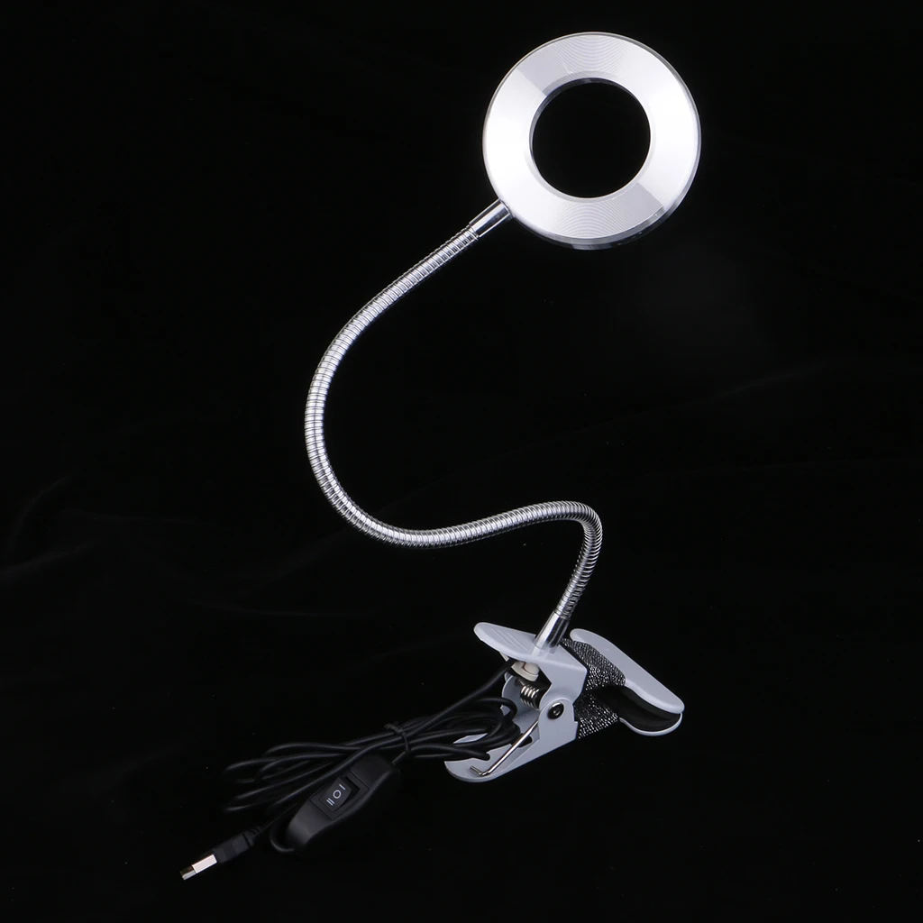 

Portable Makeup Eyebrow Reading Lamp Table Desk Clip Cold/ Warm Light